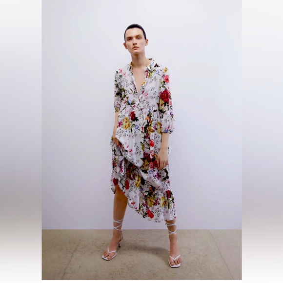 Excellent condition Zara floral print dress! - Picture 1 of 8